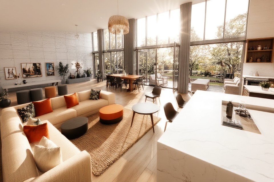 spacious flowing versatile living