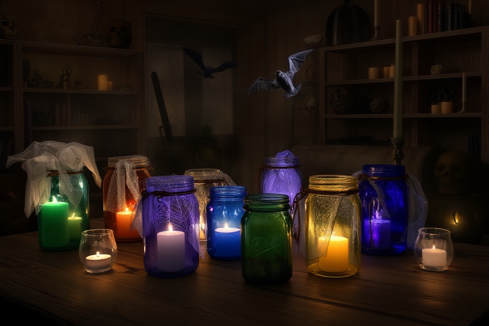 spooky diy jar lanterns