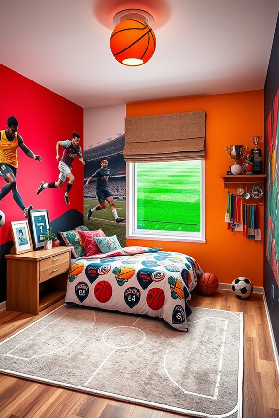 sports inspired room transformation