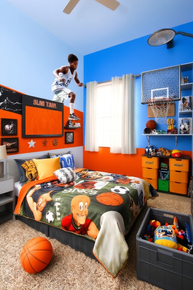 sports themed room makeover
