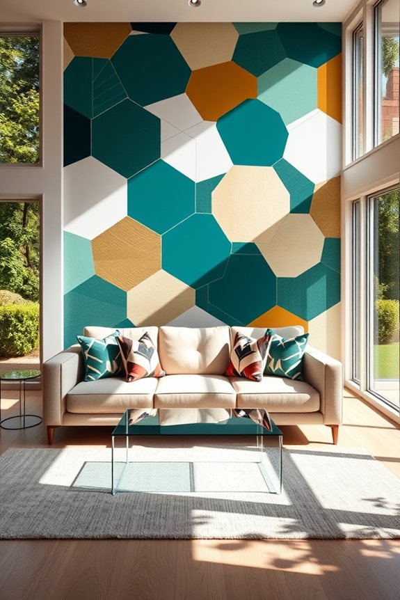 striking bold geometric wallpaper