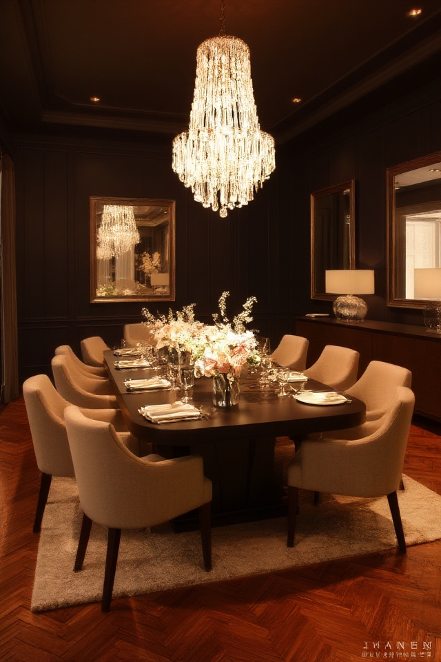striking dining room lighting