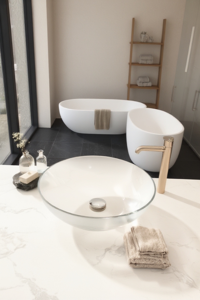 stylish above counter sinks