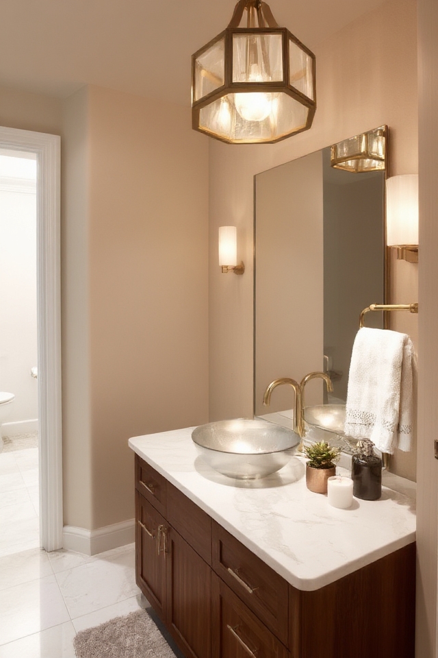 stylish ambient bathroom lighting