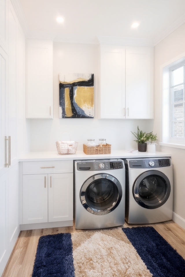 stylish and efficient laundry space