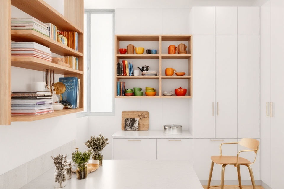 stylish and functional shelving