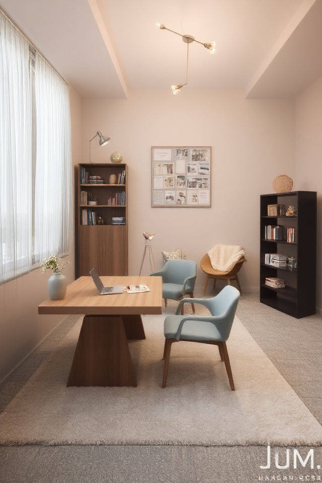 stylish basement home office