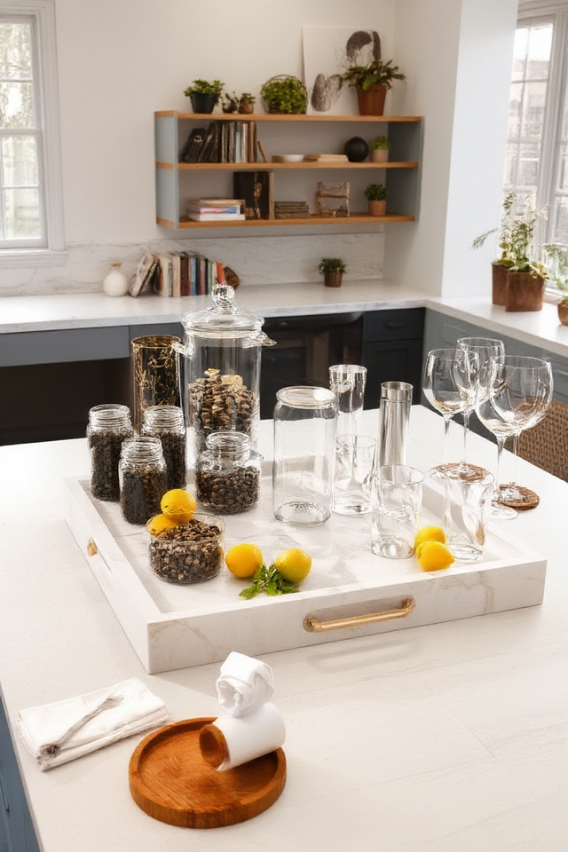 stylish beverage station setup