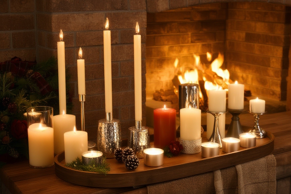 stylish candles enhance ambiance