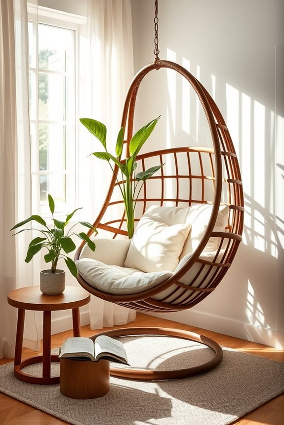 stylish cocoon shaped relaxation chair
