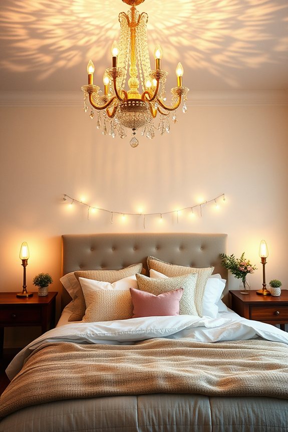 stylish cozy bedroom lighting