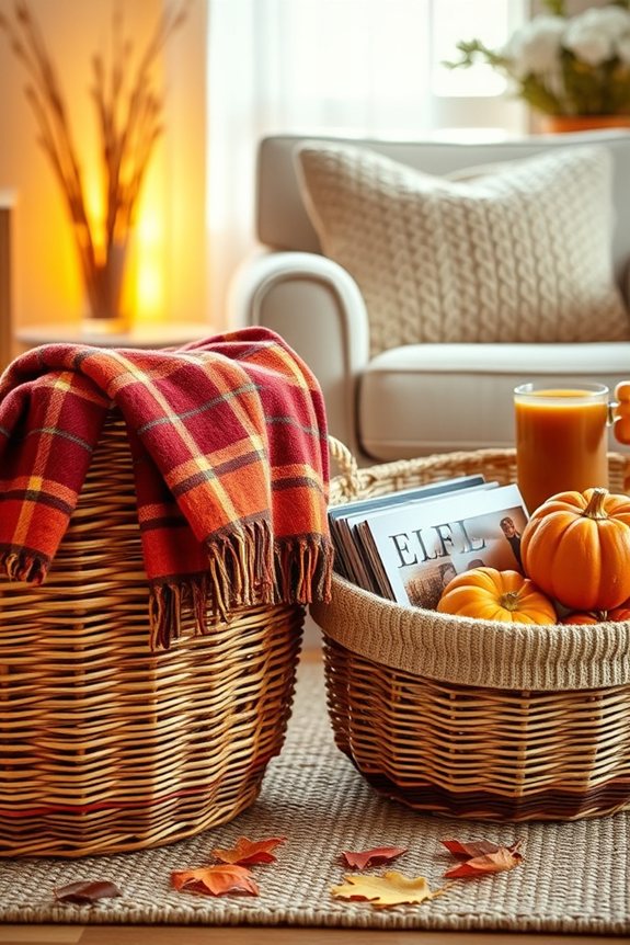 stylish fall storage baskets