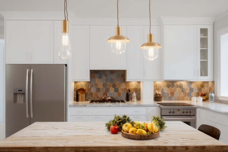 stylish focused kitchen lighting