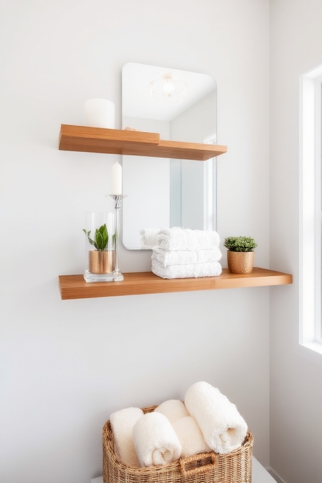 stylish functional bathroom shelves
