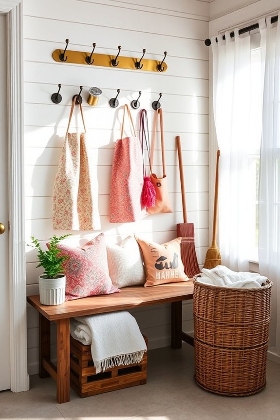stylish hooks enhance organization