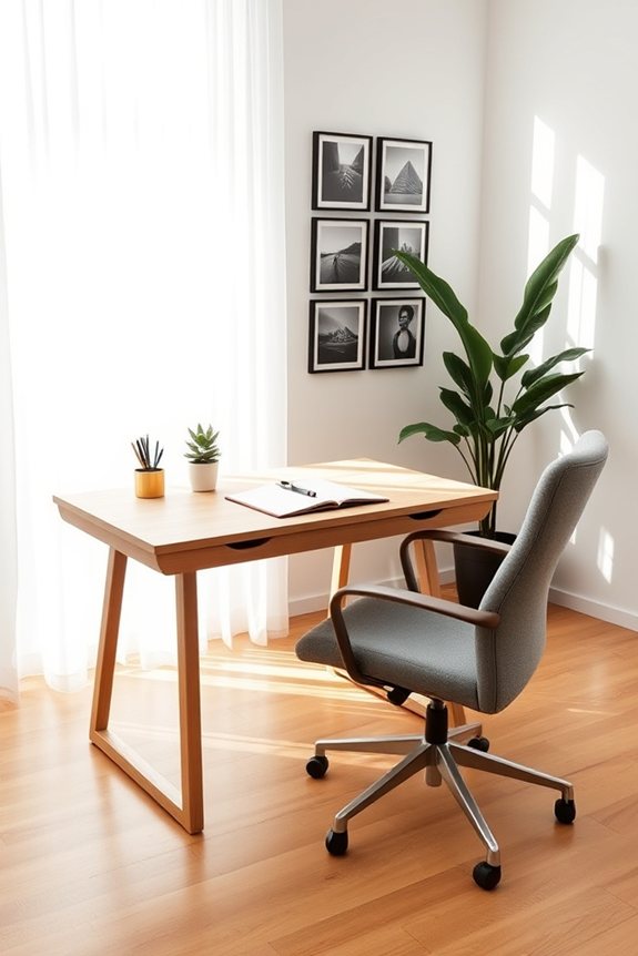 stylish minimalist home office