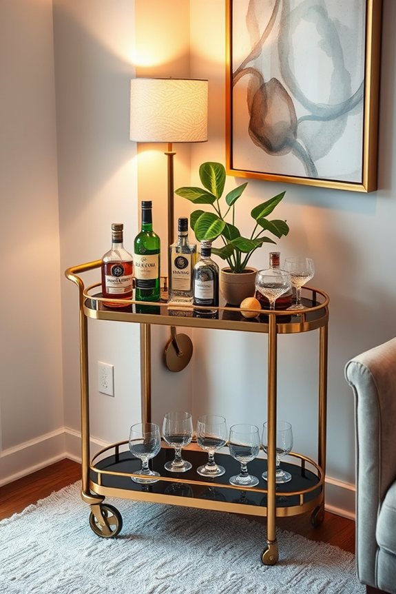 stylish mobile mini bar