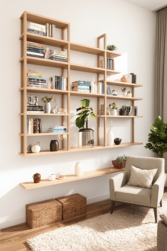 stylish open shelving decor