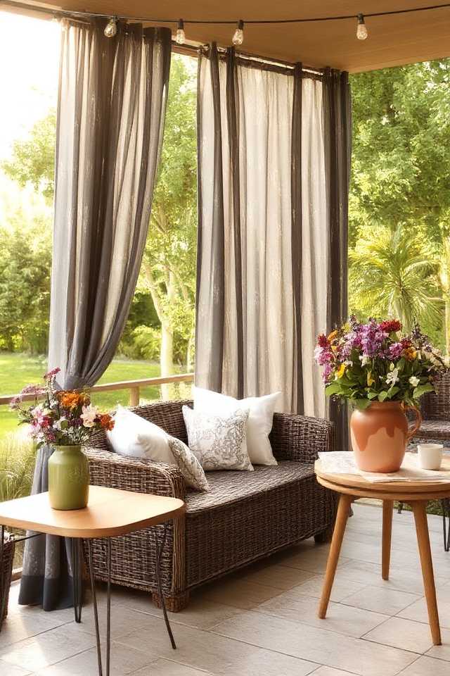stylish outdoor privacy curtains