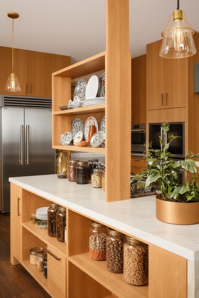 stylish practical kitchen storage