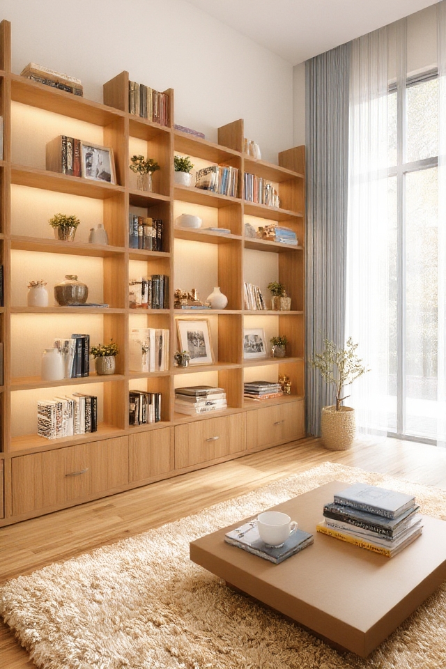 stylish shelving for organization
