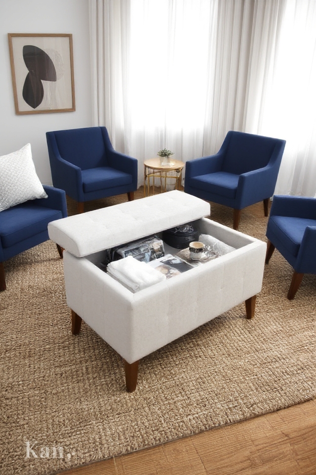 stylish storage ottoman solution