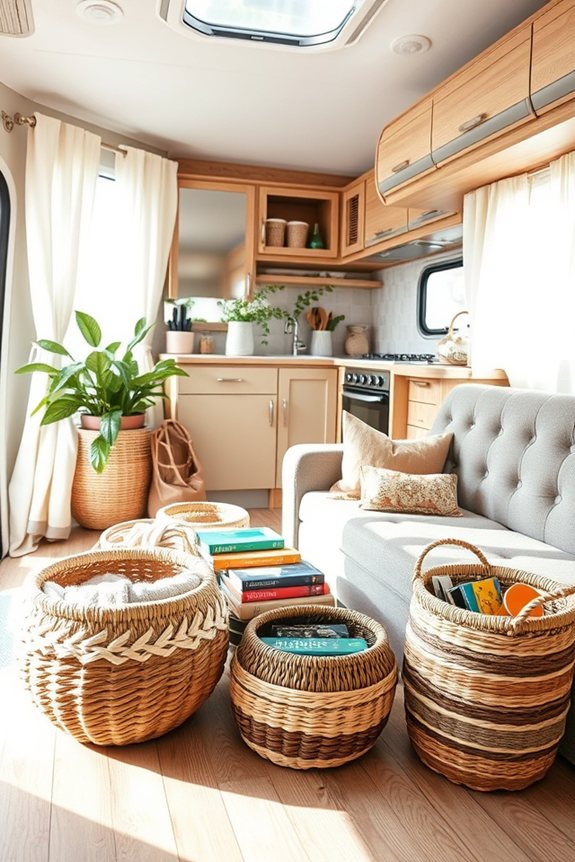 stylish storage with baskets