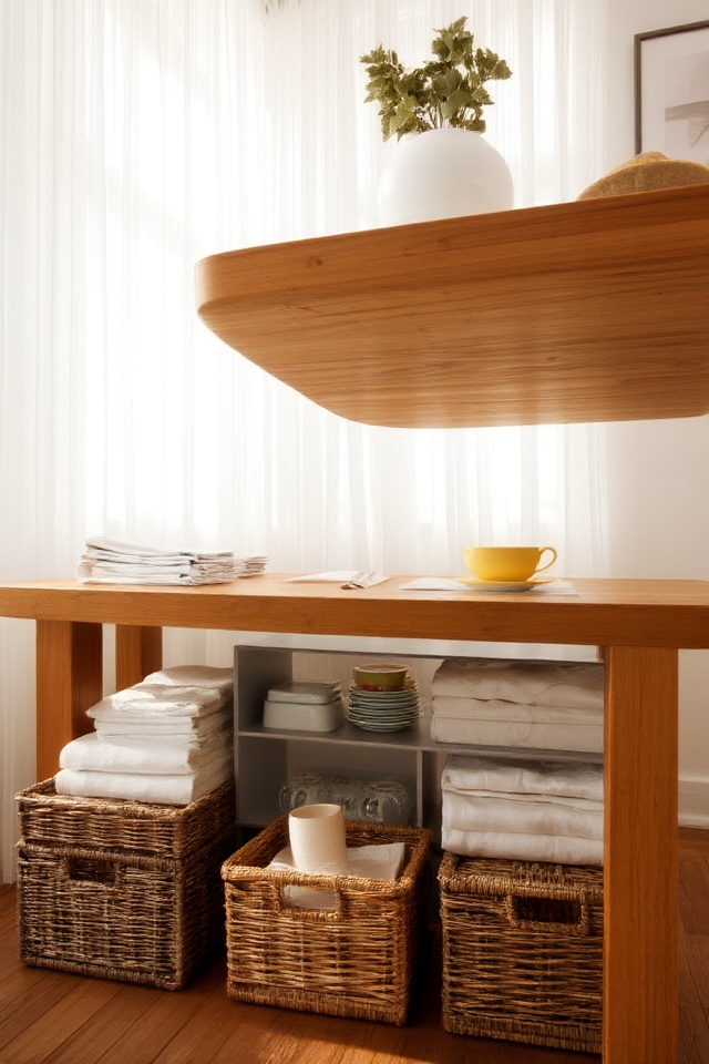 stylish under table storage solutions