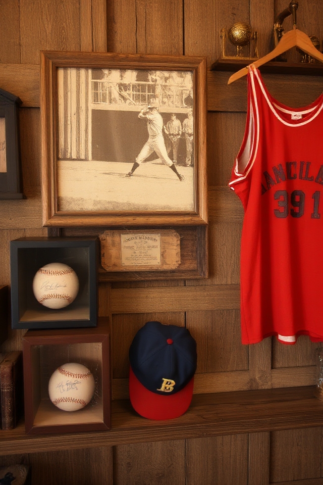 stylish vintage sports displays