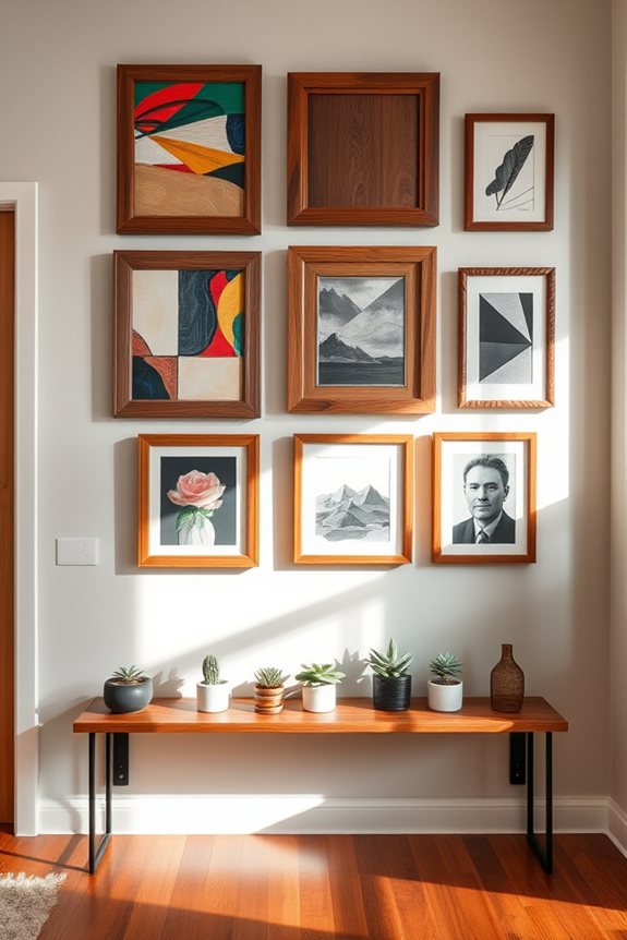 stylish wooden artwork frames