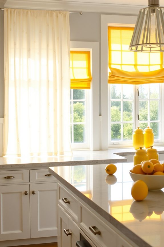 sunshine inspired kitchen window treatments