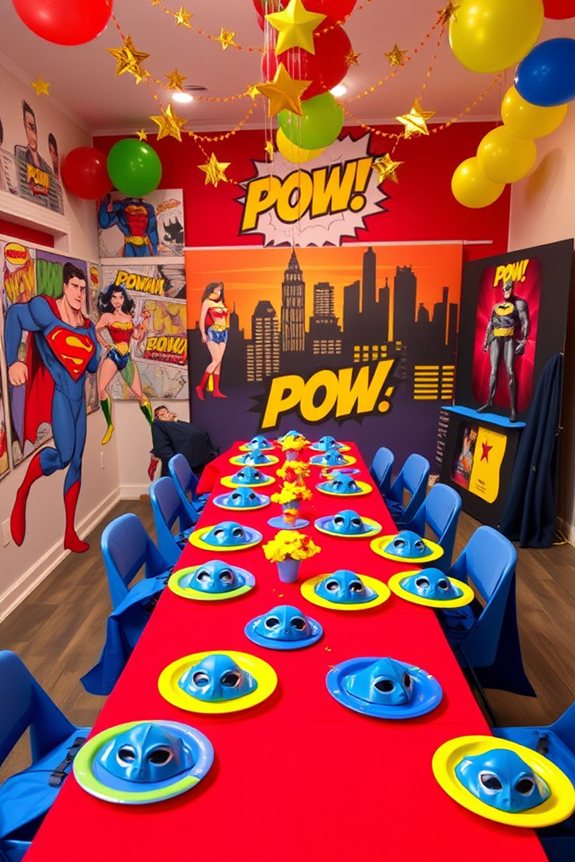 superhero themed birthday decorations