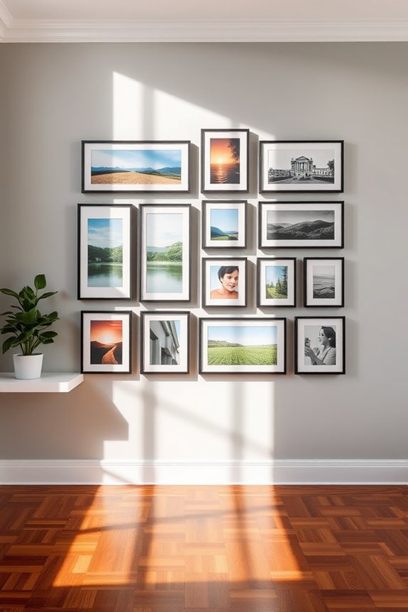 symmetrical grid art arrangement