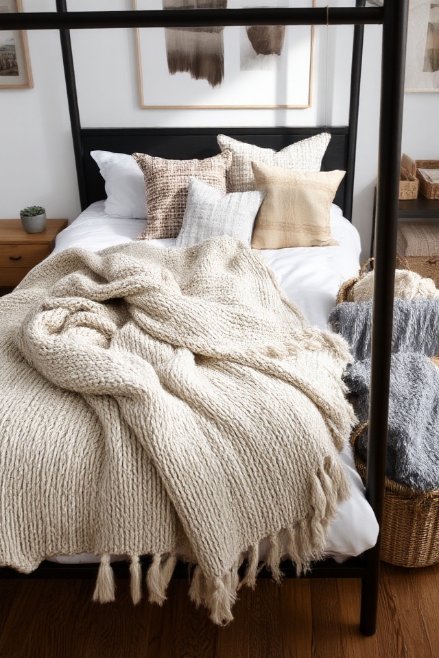 textured blankets layering appeal
