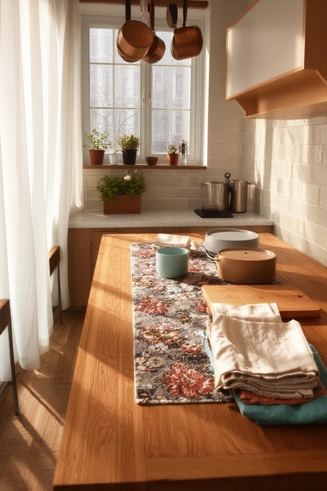 textured fabric kitchen design