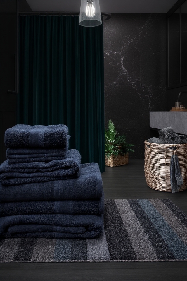 textured fabrics enhance bathroom design