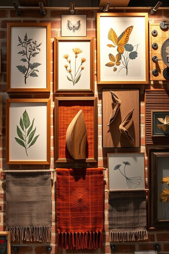 textured gallery wall layers