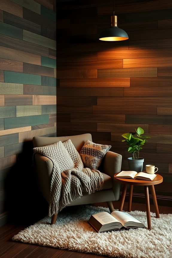 textured panels enhance ambiance