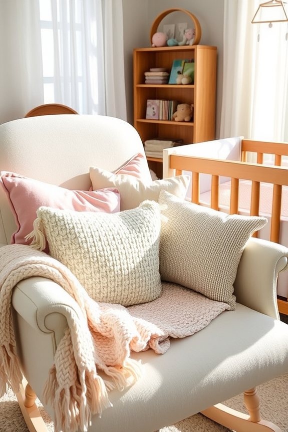 textured pillows for nurseries