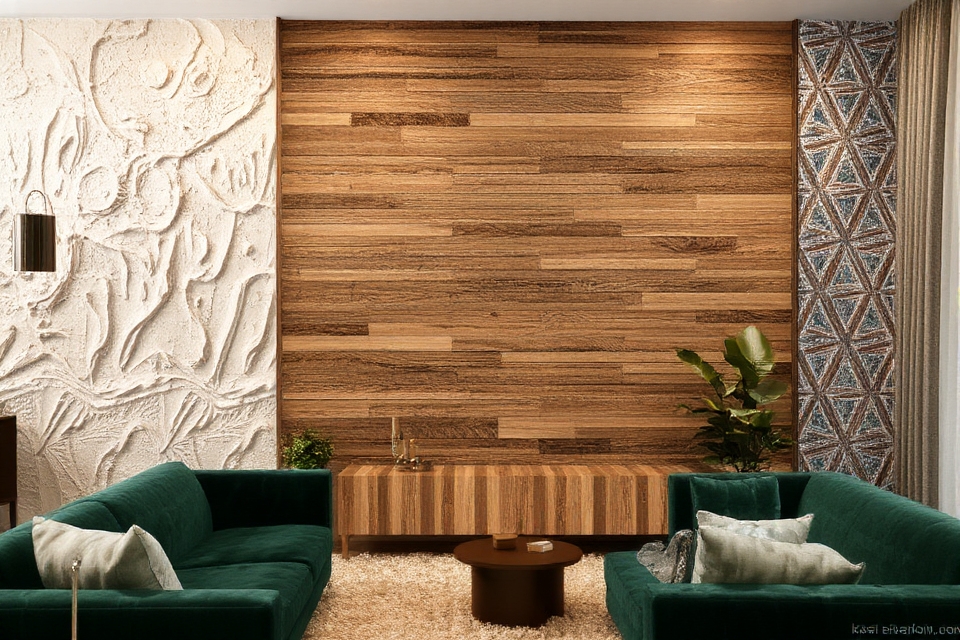 textured walls enhance interiors