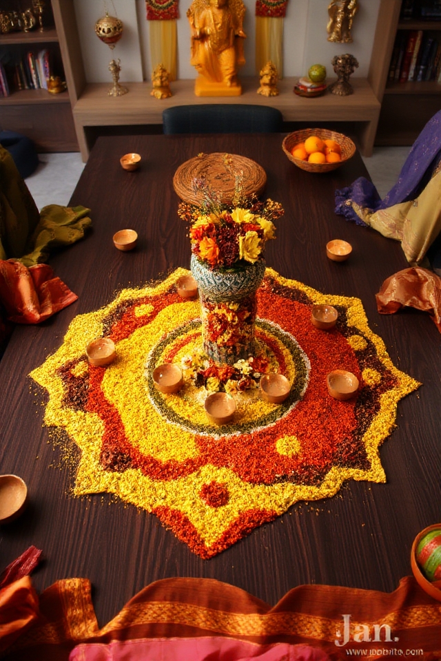 traditional festive table decor