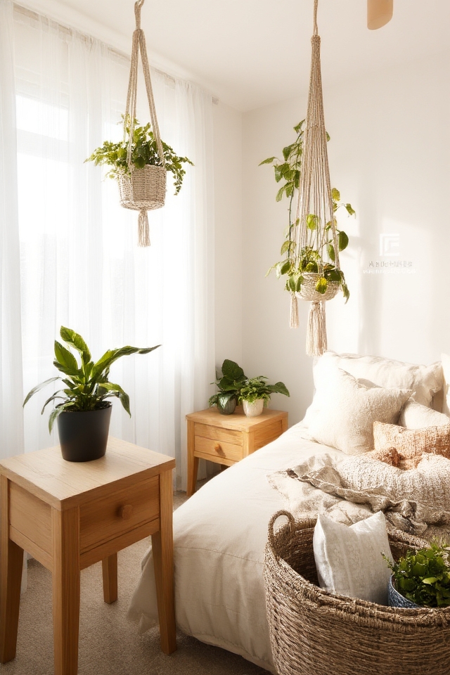 tranquil bedroom with plants