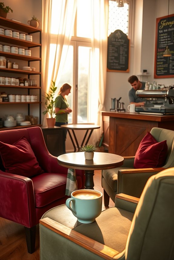 tranquil caf with artisanal delights