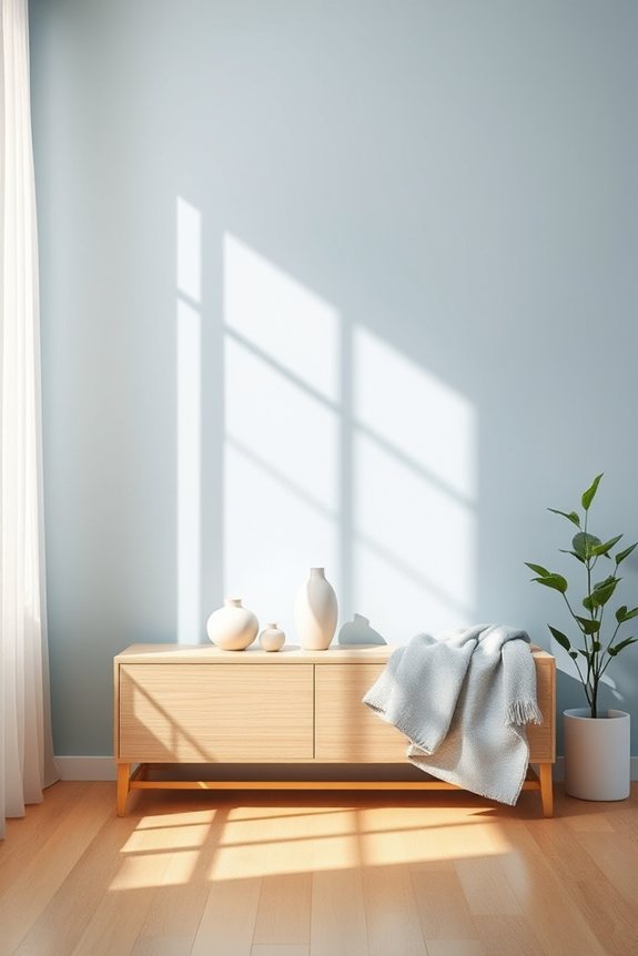 tranquil minimalist accent walls