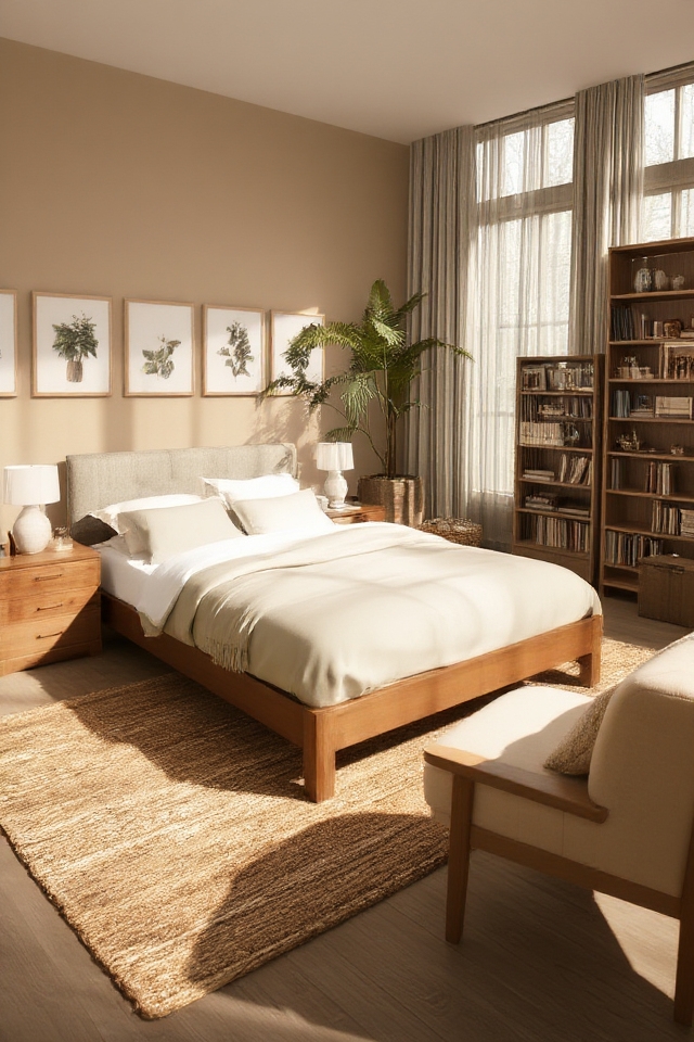 tranquil nature inspired bedroom retreat
