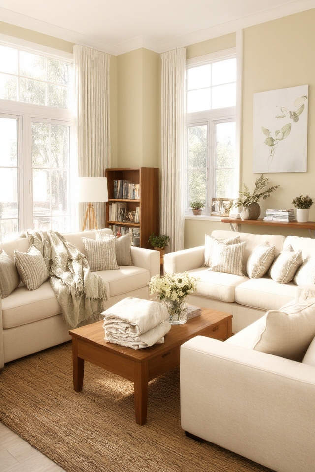 tranquil nature inspired living space