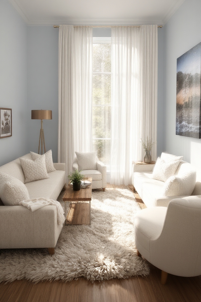 tranquil powder blue ambiance