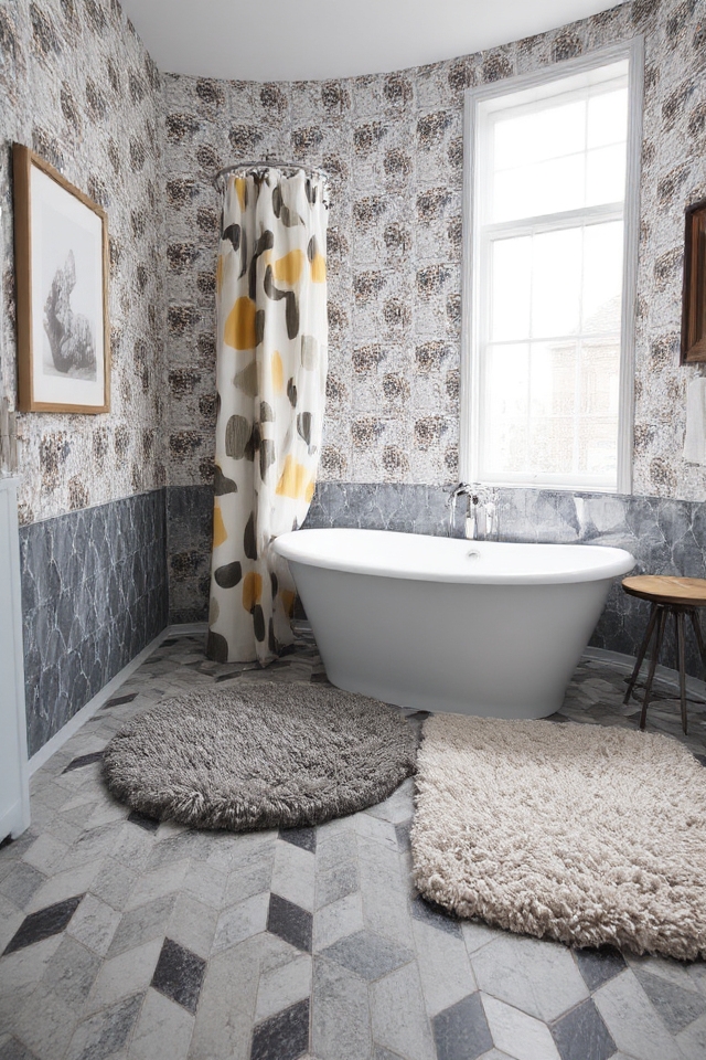transform bathroom with patterns