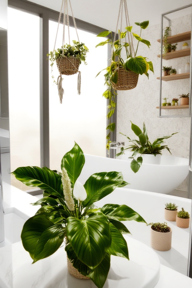 transform bathroom with plants