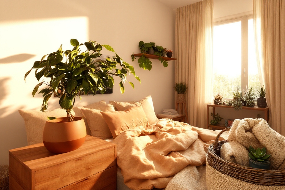 transform bedroom with plants